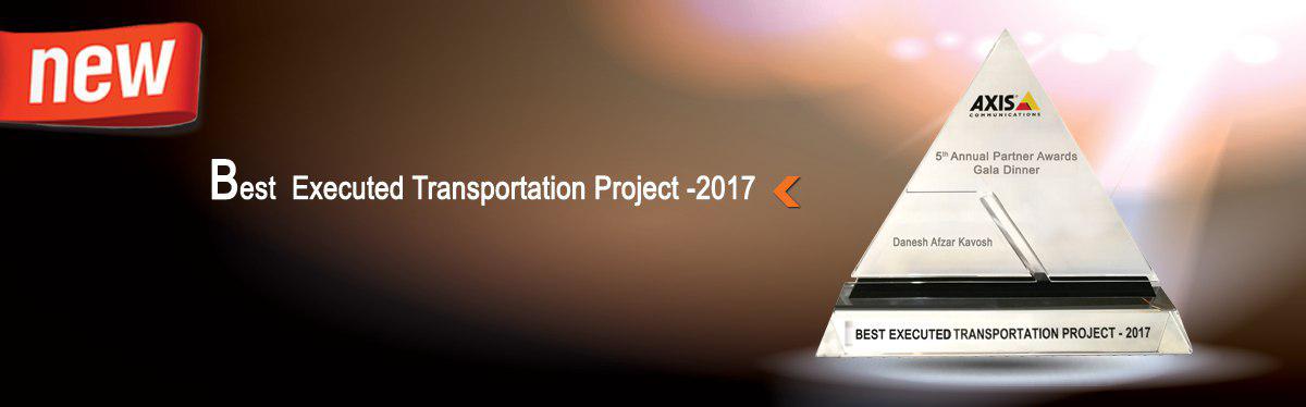 دریافت جایزه بهترین پروژه اجرایی خاورمیانه در بخش حمل و نقل